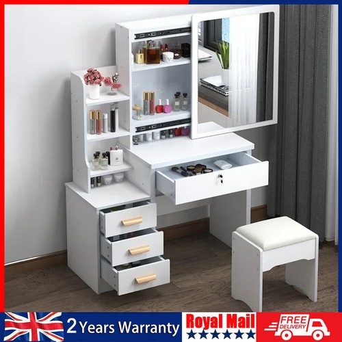 Large vanity desk with - large, mirror