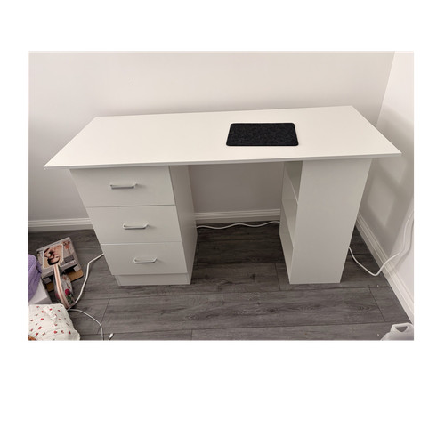 White computer desk - white, with
